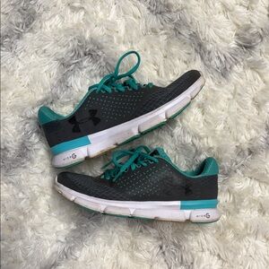 Under Armour Women's Gray and Teal Athletic Sneakers